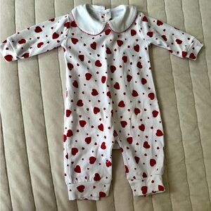 Little English Pima Cotton Heart Outfit 0-3mo